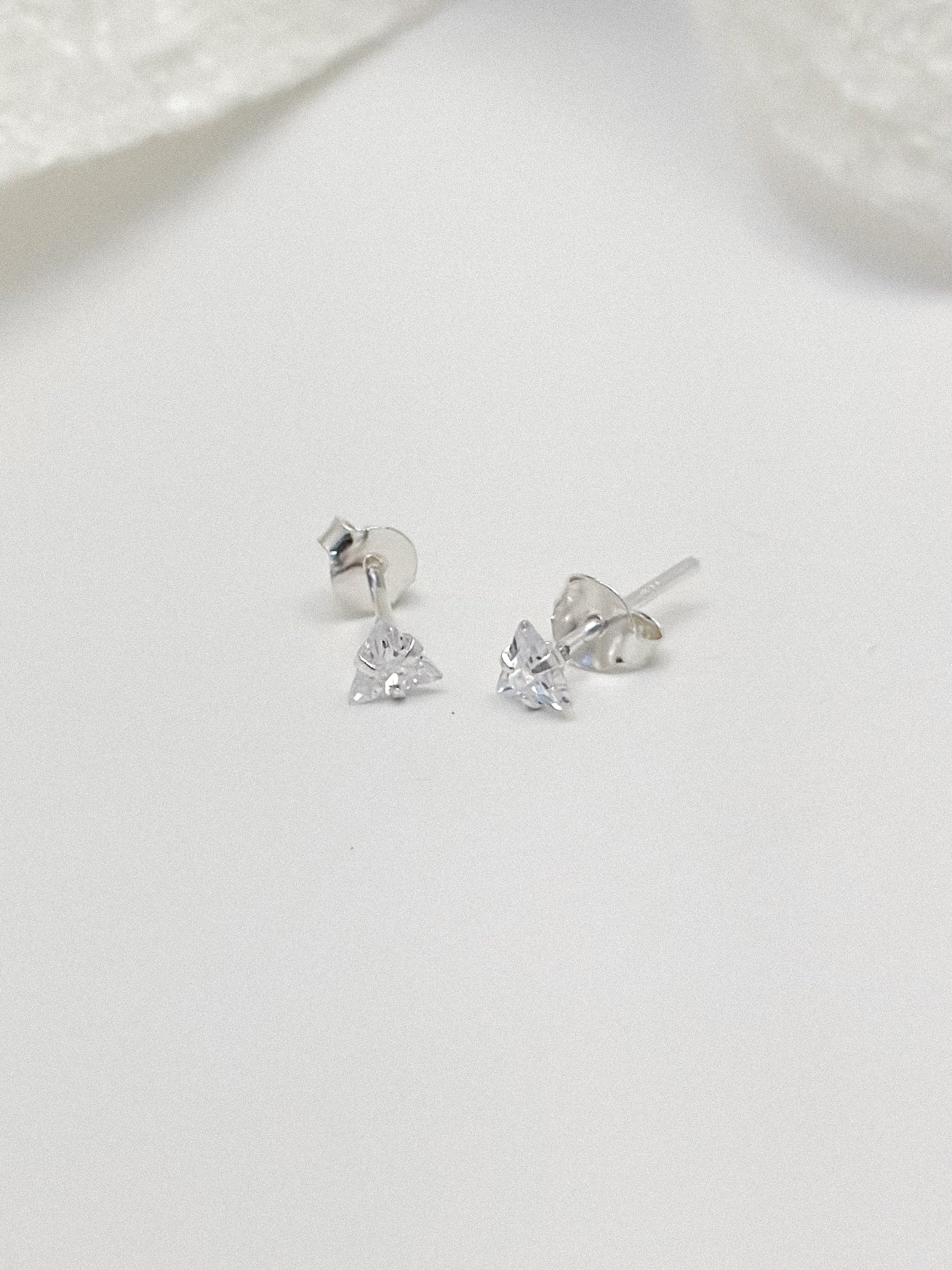 Topo Plata Ley 925 Zircon Triangulo Mini