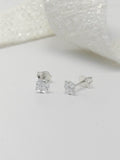 Topo Plata Ley 925 Zircon Cuadrado Mediano