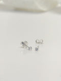 Topo Plata Ley 925 Mini Zircon Cristal