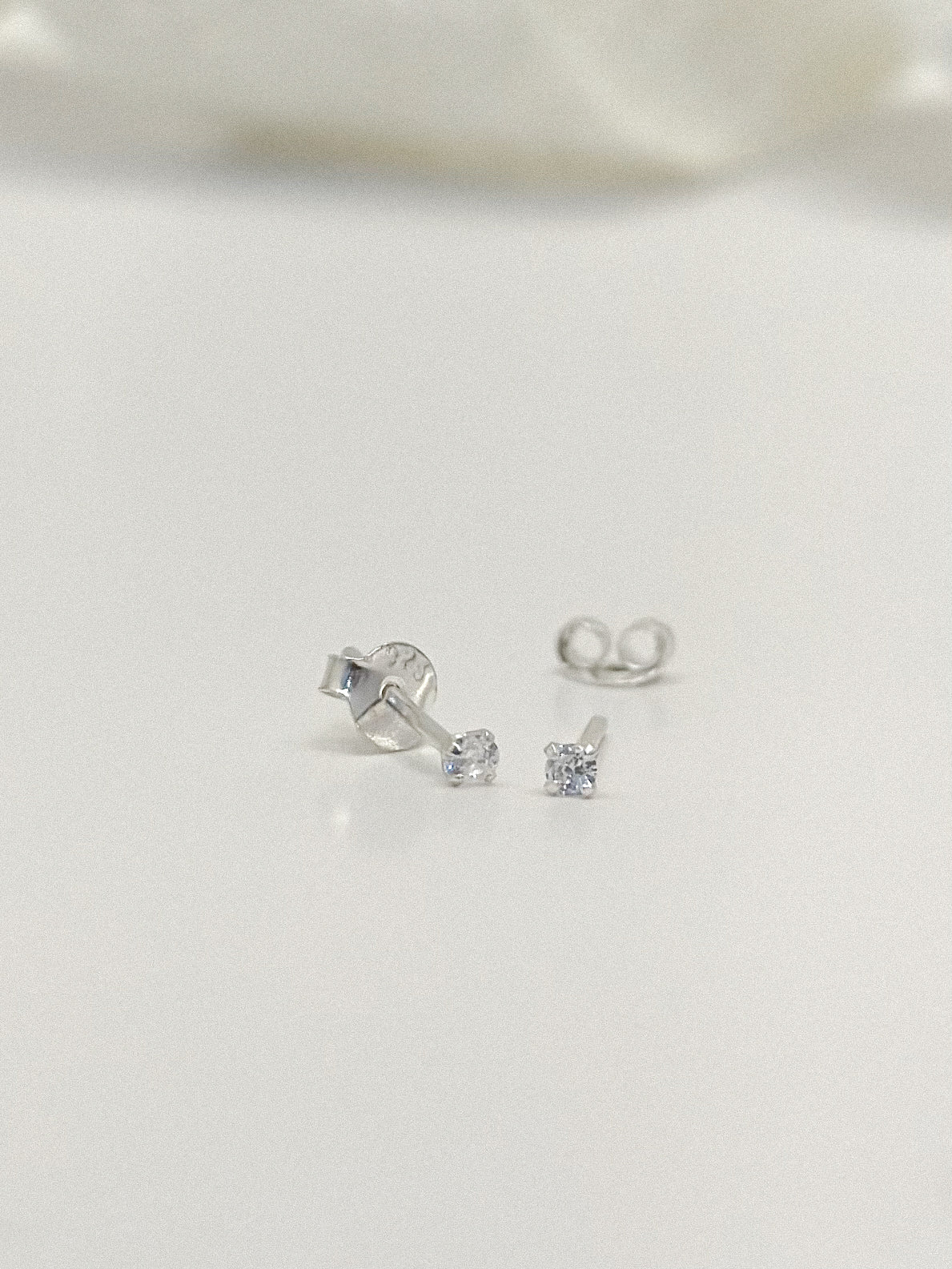 Topo Plata Ley 925 Mini Zircon Cristal