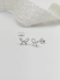 Topo Plata Ley 925 Moño Mediano Microzircones