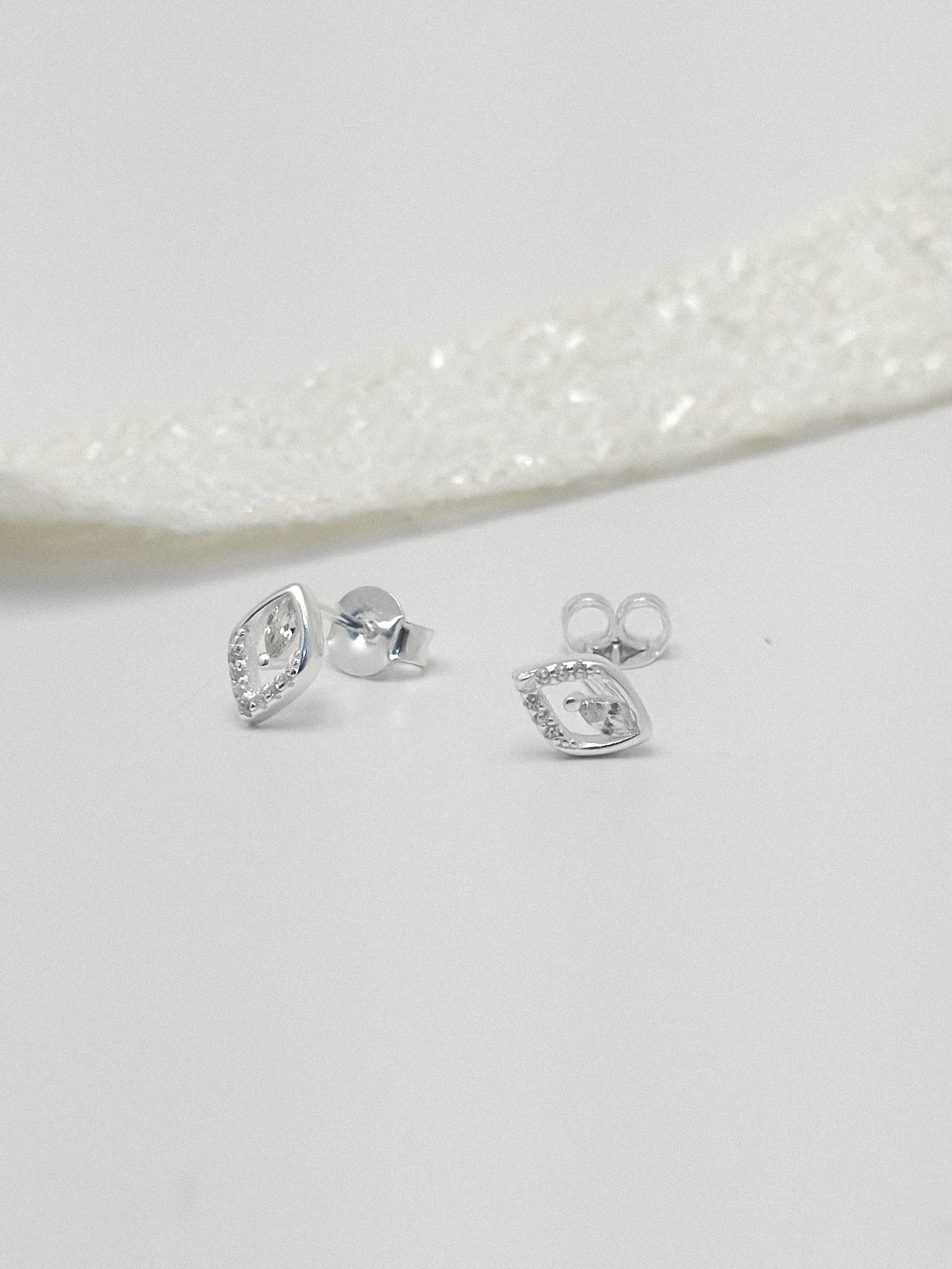 Topo Plata Ley 925 Hoja Zircon Cristal