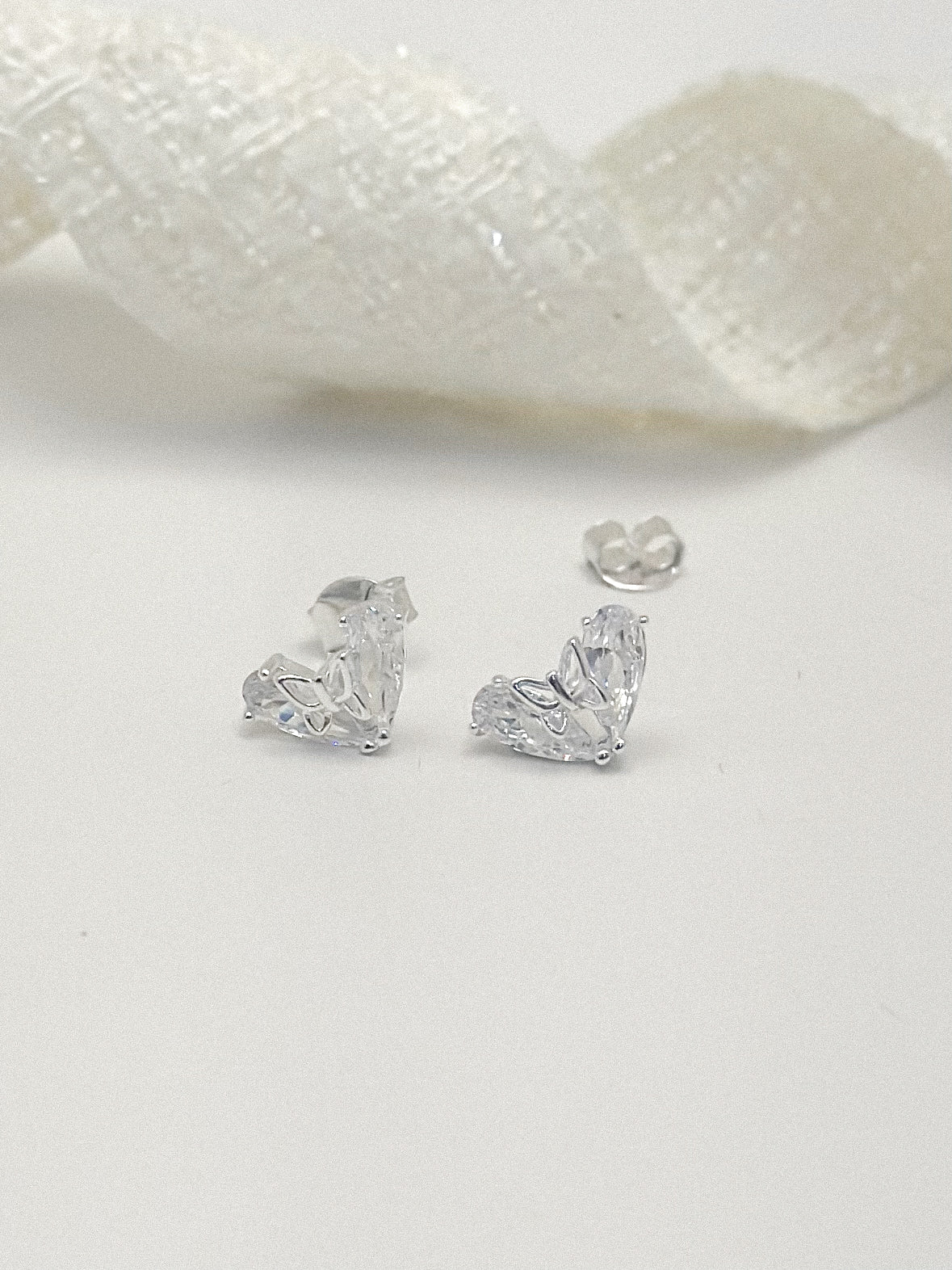 Topo Plata Ley 925 Mini Mariposa Zircones