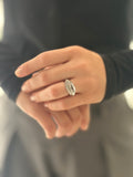 Anillo Estampa Plateado