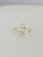 Anillo Flores Pastel Rodio