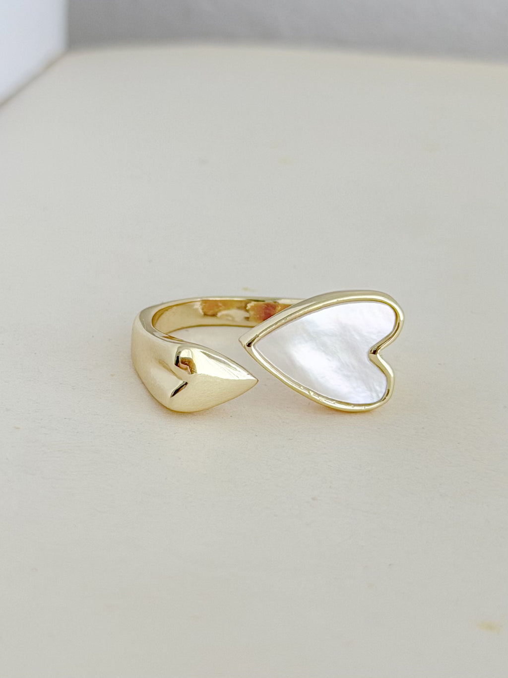 Anillo Corazon Trend Nacar  Rodio
