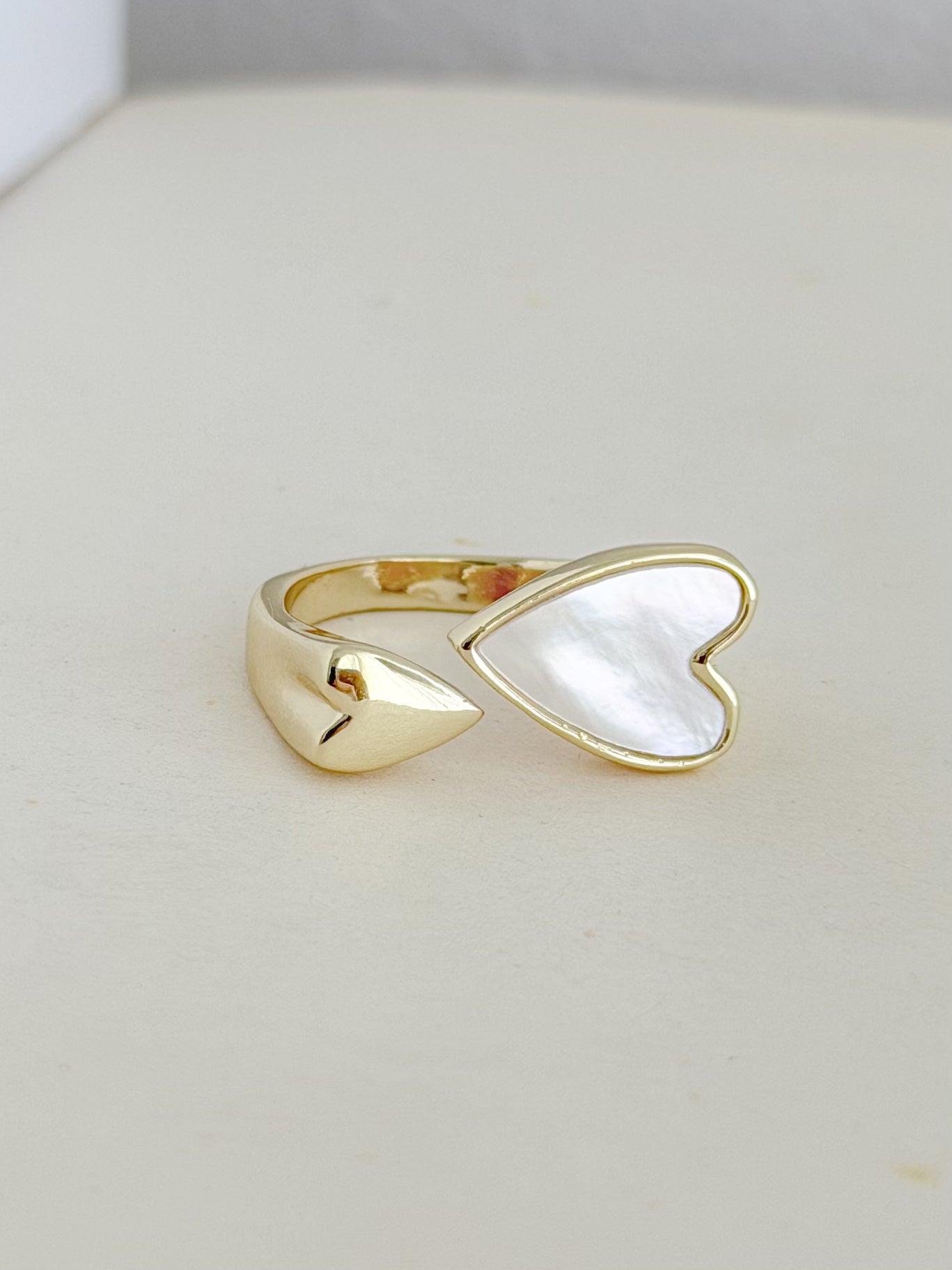 Anillo Corazon Trend Nacar  Rodio
