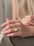 Anillo Corazon Trend Nacar  Rodio