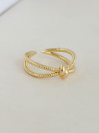 Anillo Doble Nudo Rodio