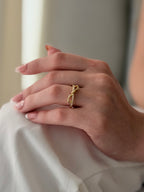 Anillo Moño Microzircon