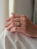 Anillo Tipo Compromiso Cuadrado
