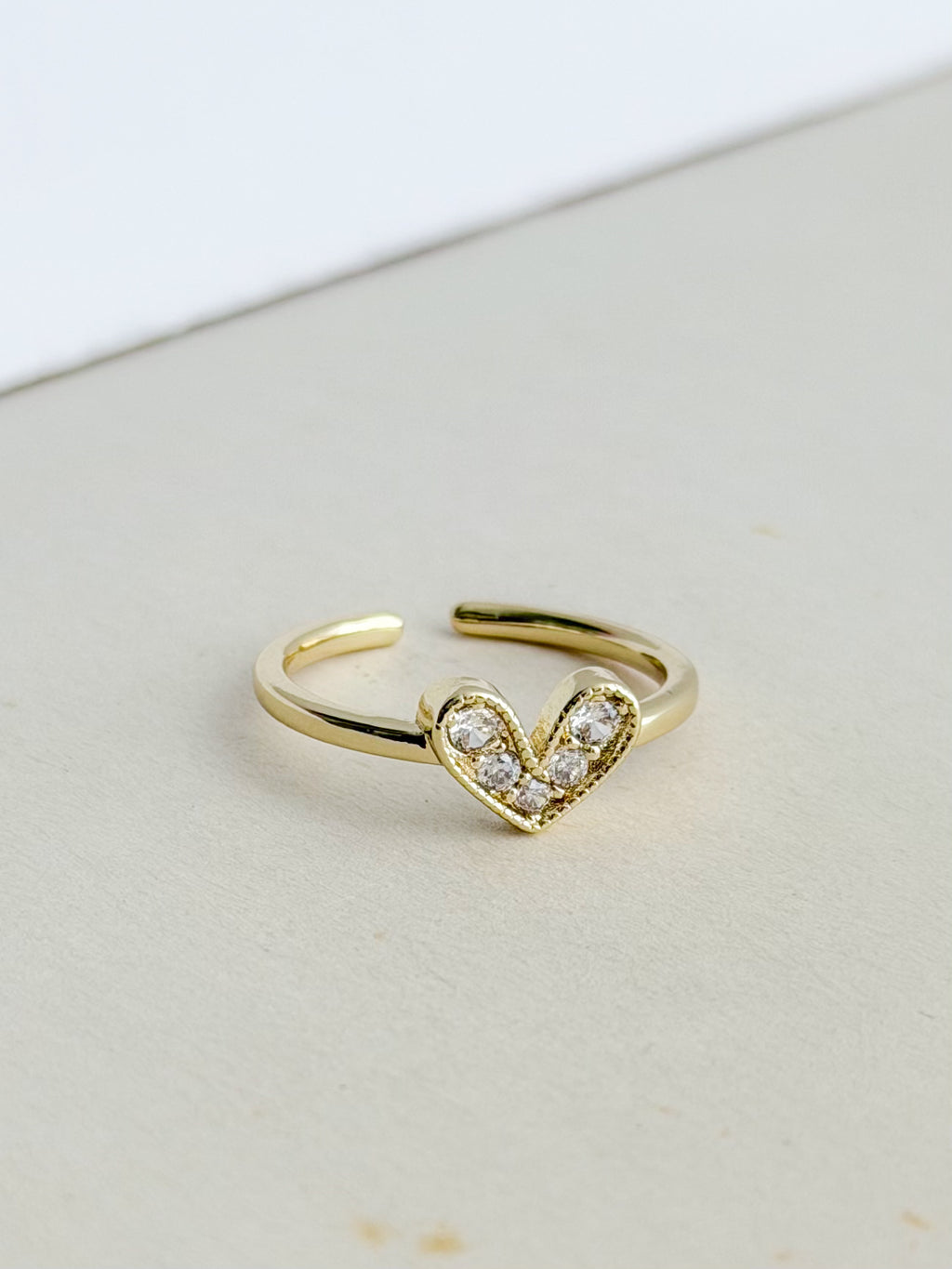 Anillo Zircon Incrustado Verde