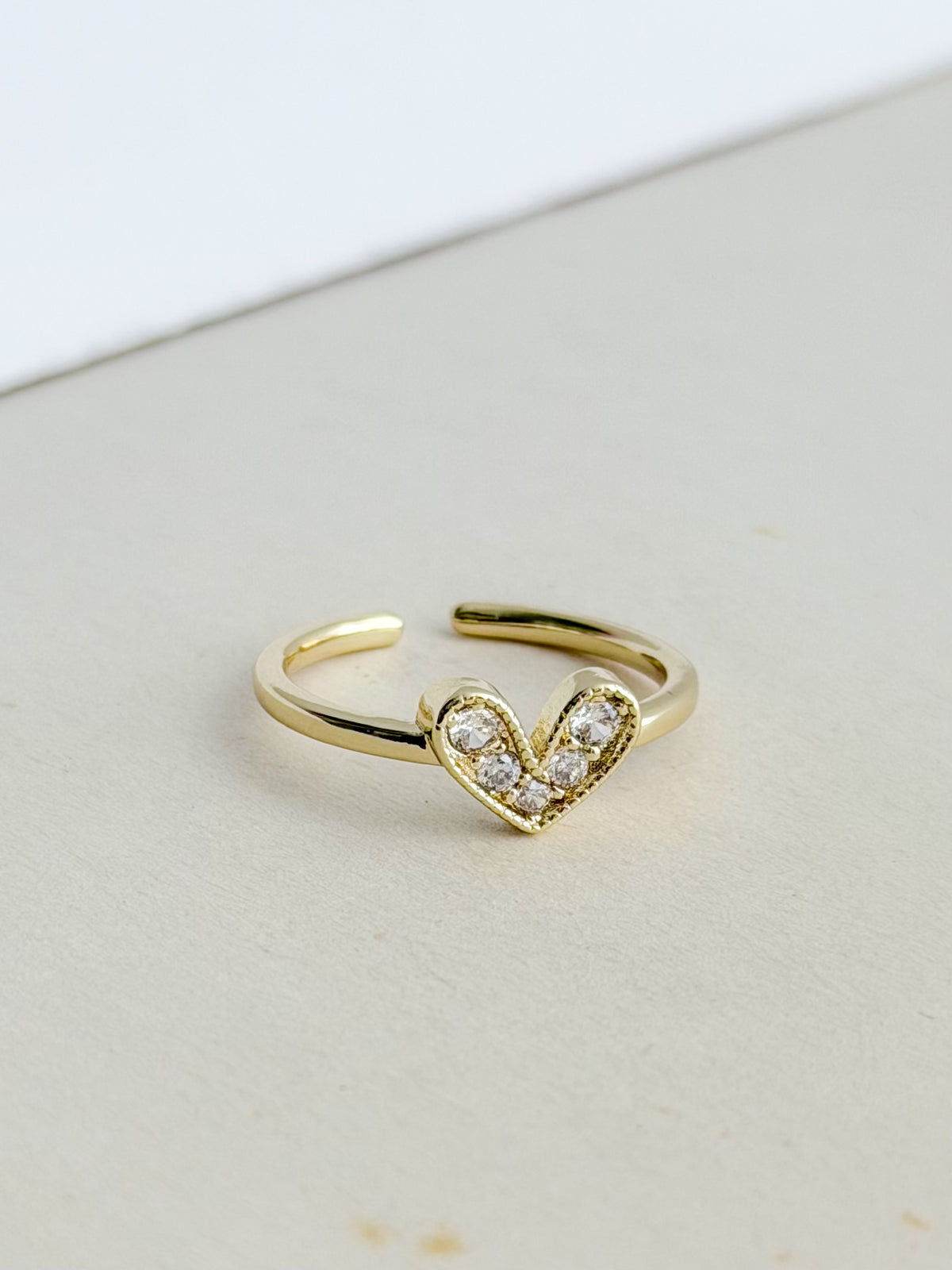 Anillo Zircon Incrustado Verde