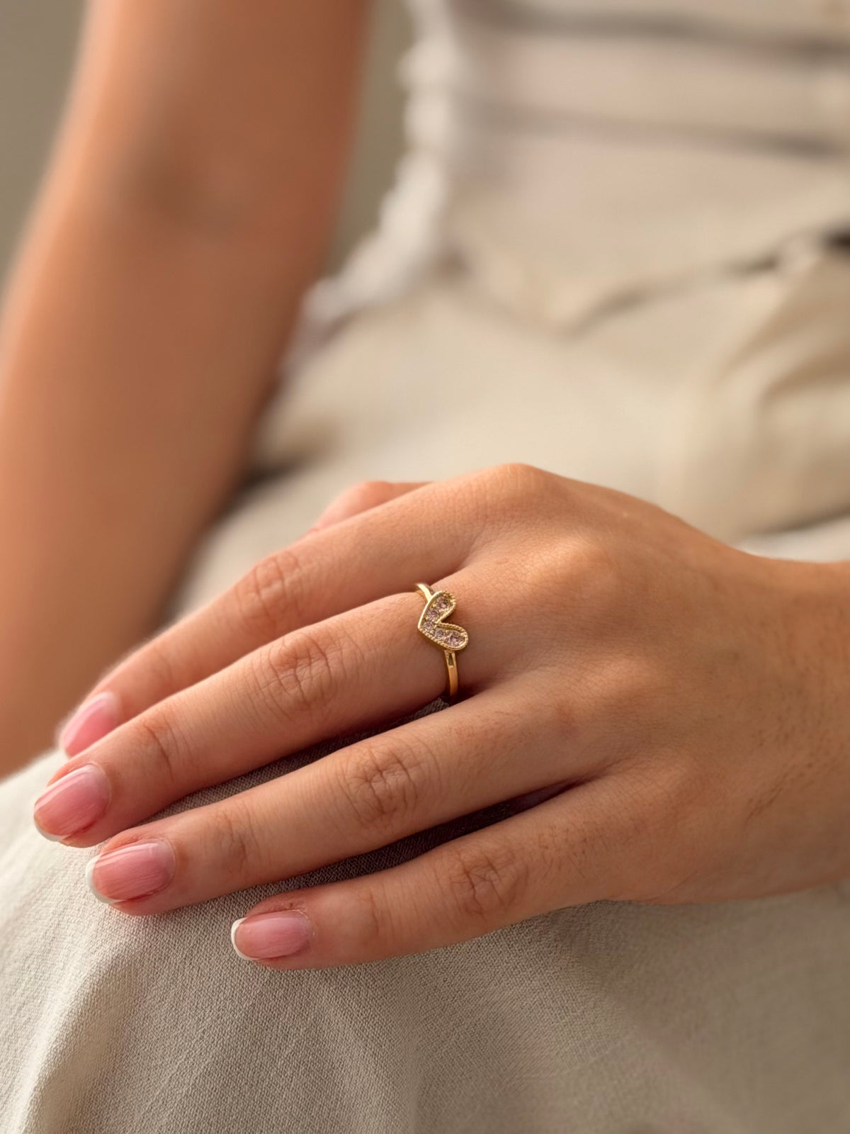 Anillo Corazon Trend Rosa