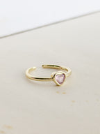 Anillo Corazon Verde Esmeralda