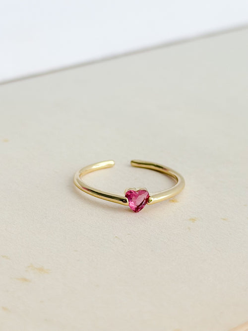 Anillo Corazon Mini Negro