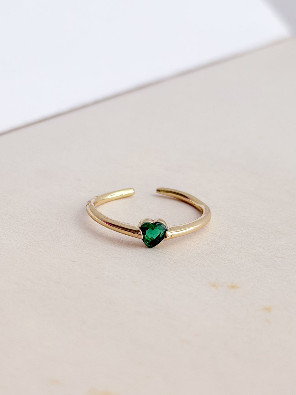 Anillo Corazon Mini Borgoña