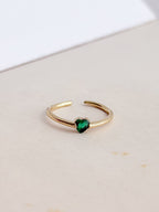 Anillo Corazon Mini Borgoña