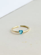 Anillo Corazon Mini Verde