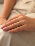Anillo Corazon Mini Azul