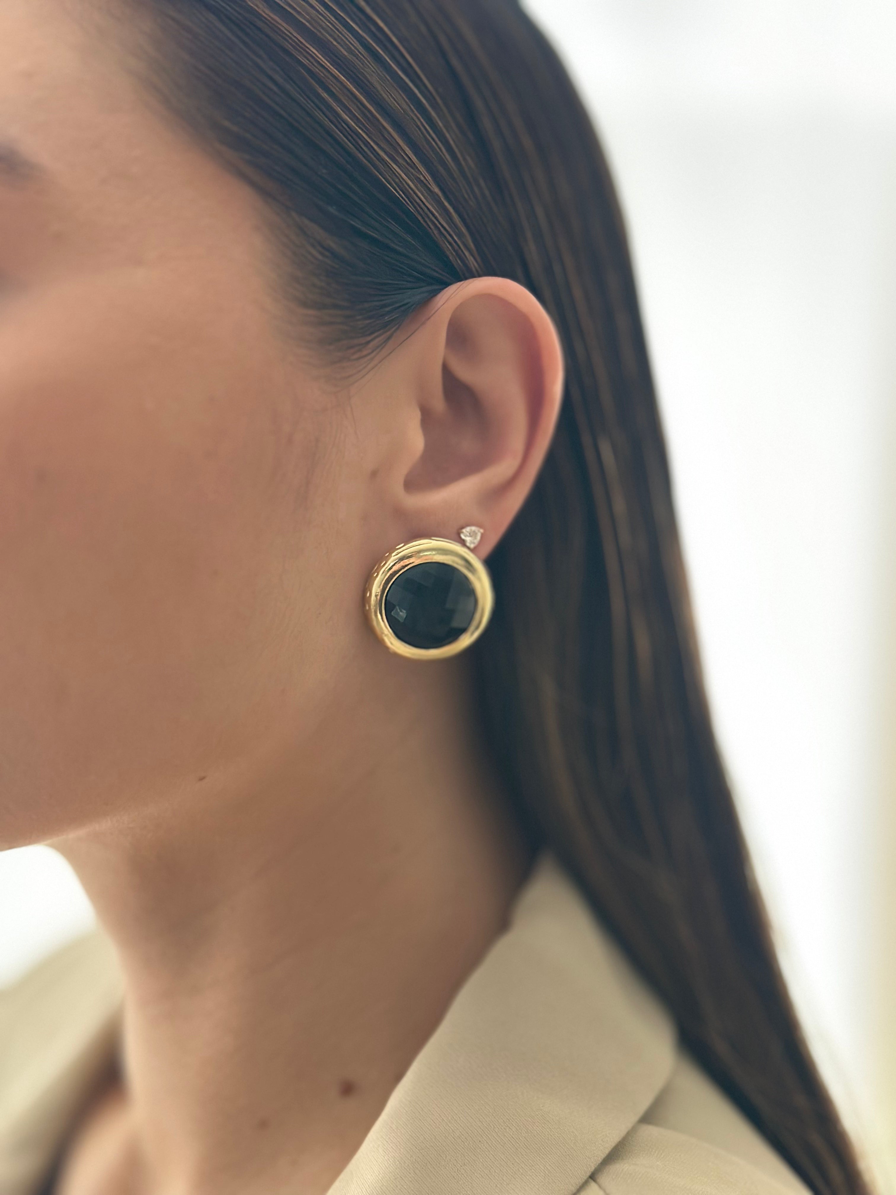 Arete Negro Dorado