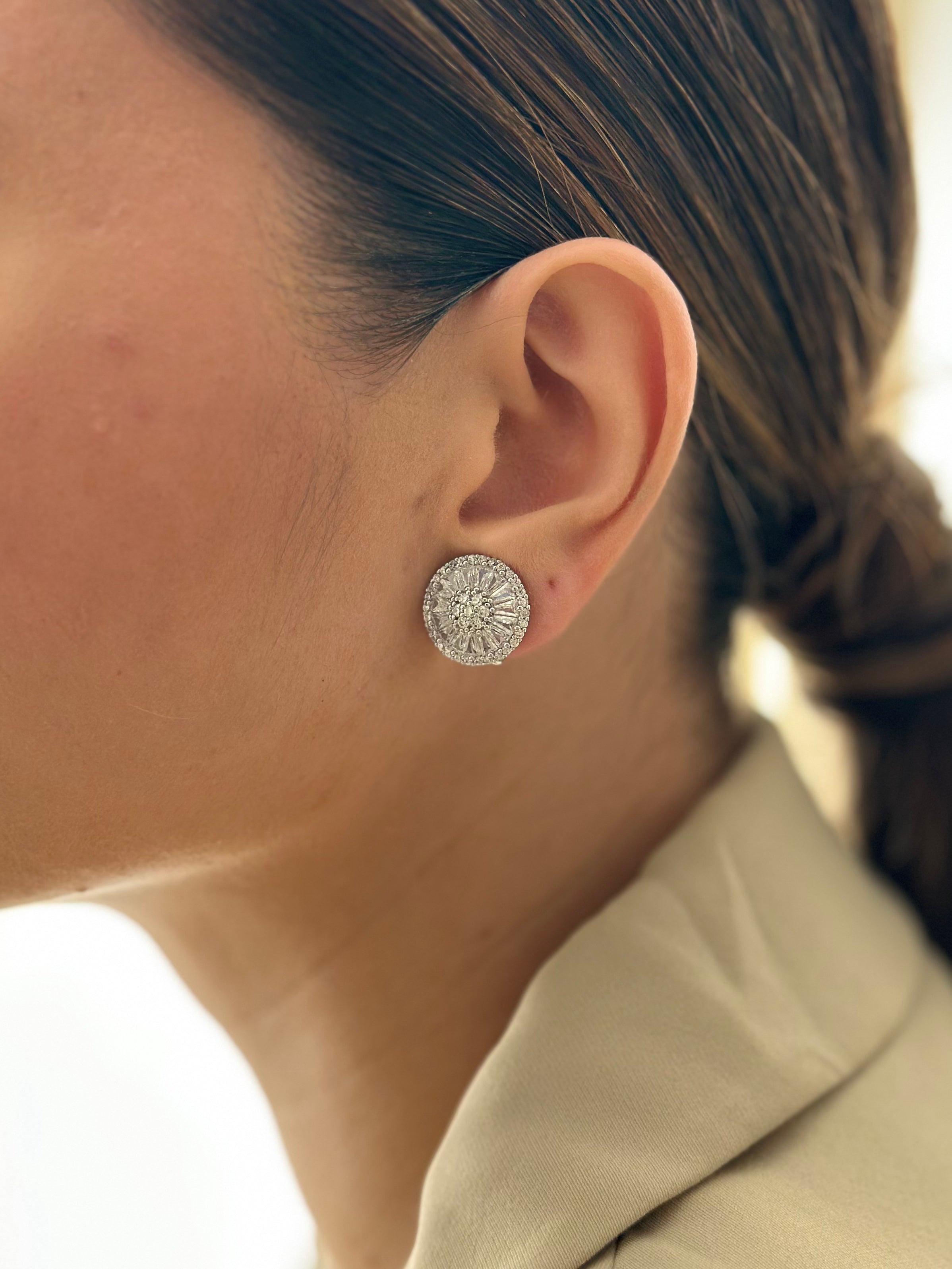 Arete De Presion Luxury Plateado