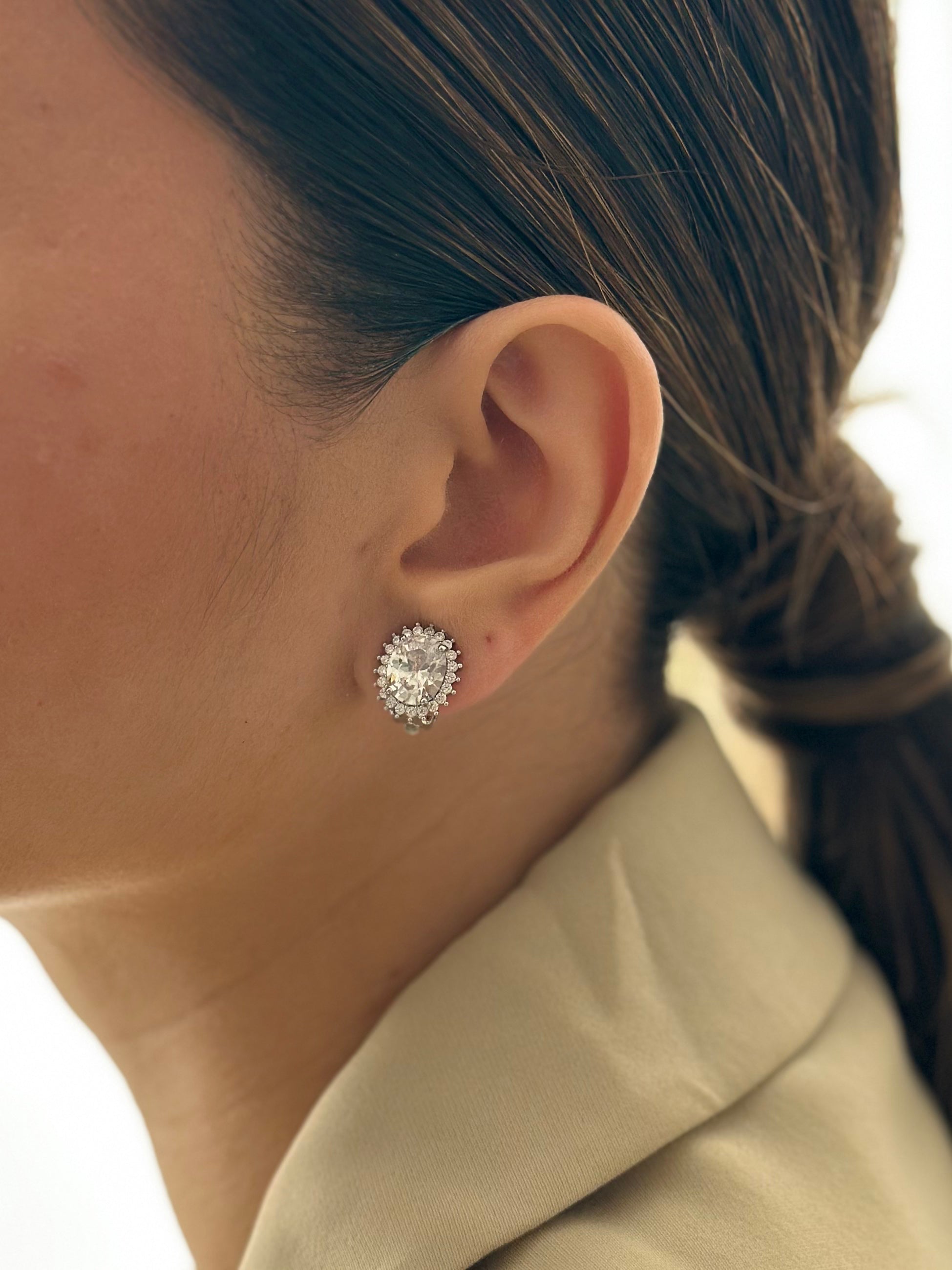 Arete De Presion Luxury Plateado