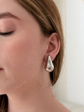 Arete Gota Plateada Grande