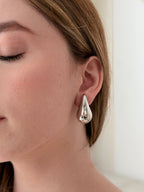 Arete Gota Plateada Grande