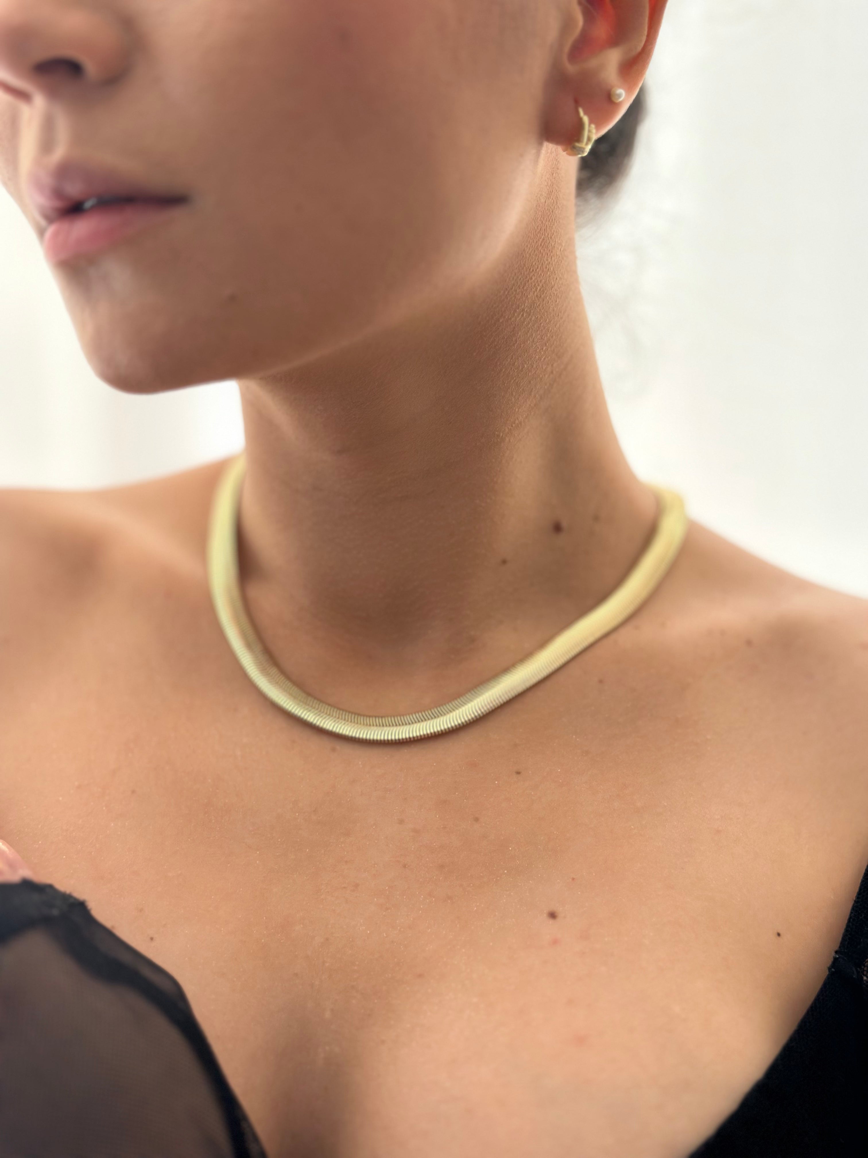 Cadena Snake Maxi Dorado