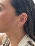 Candonga Pequeña Micro Zircón Rodio