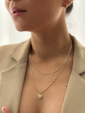 Collar Doble Corazón Rodio