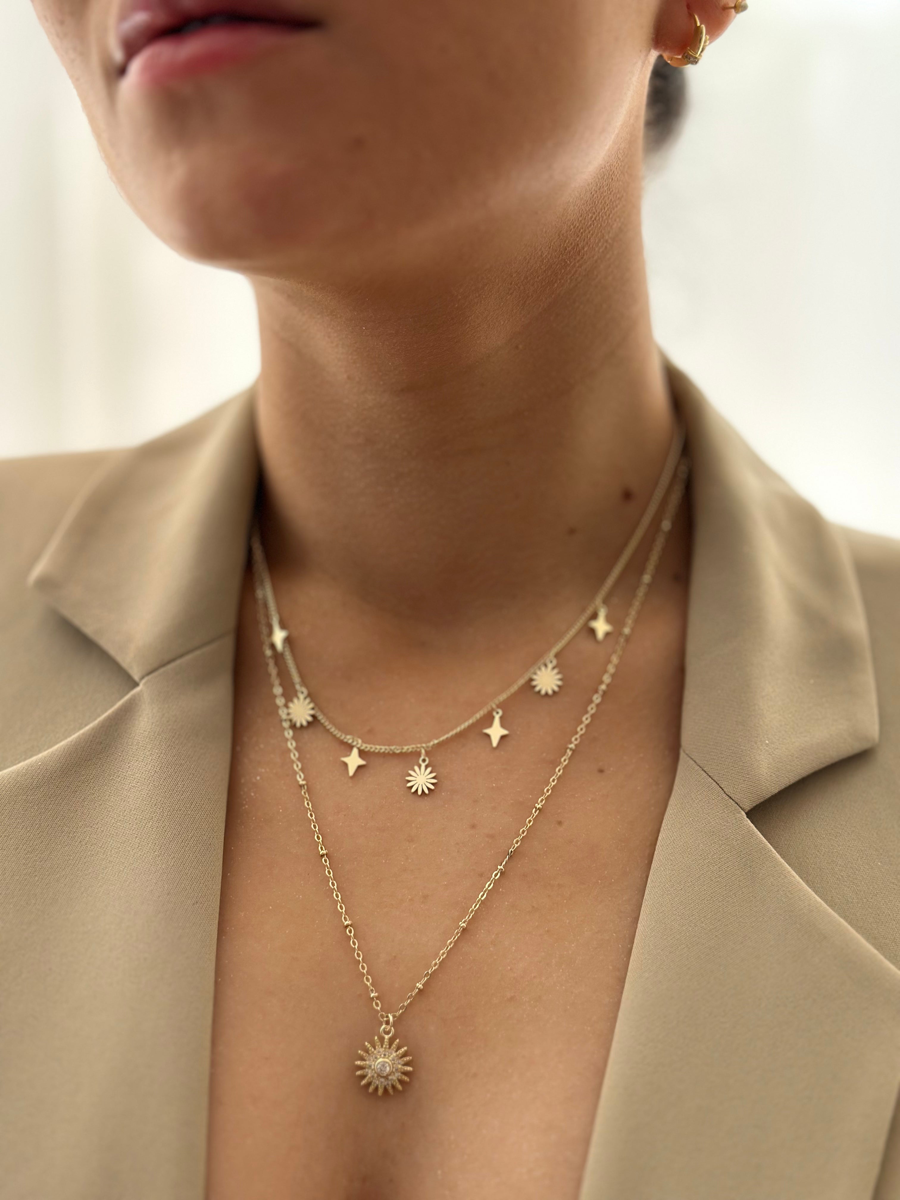Collar Doble Dijes Rodio