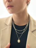 Collar Triple Virgen Rodio