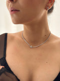 Collar Tipo Tennis Guci Plateado