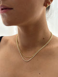 Collar Doble Tennis Diamantado Dorado