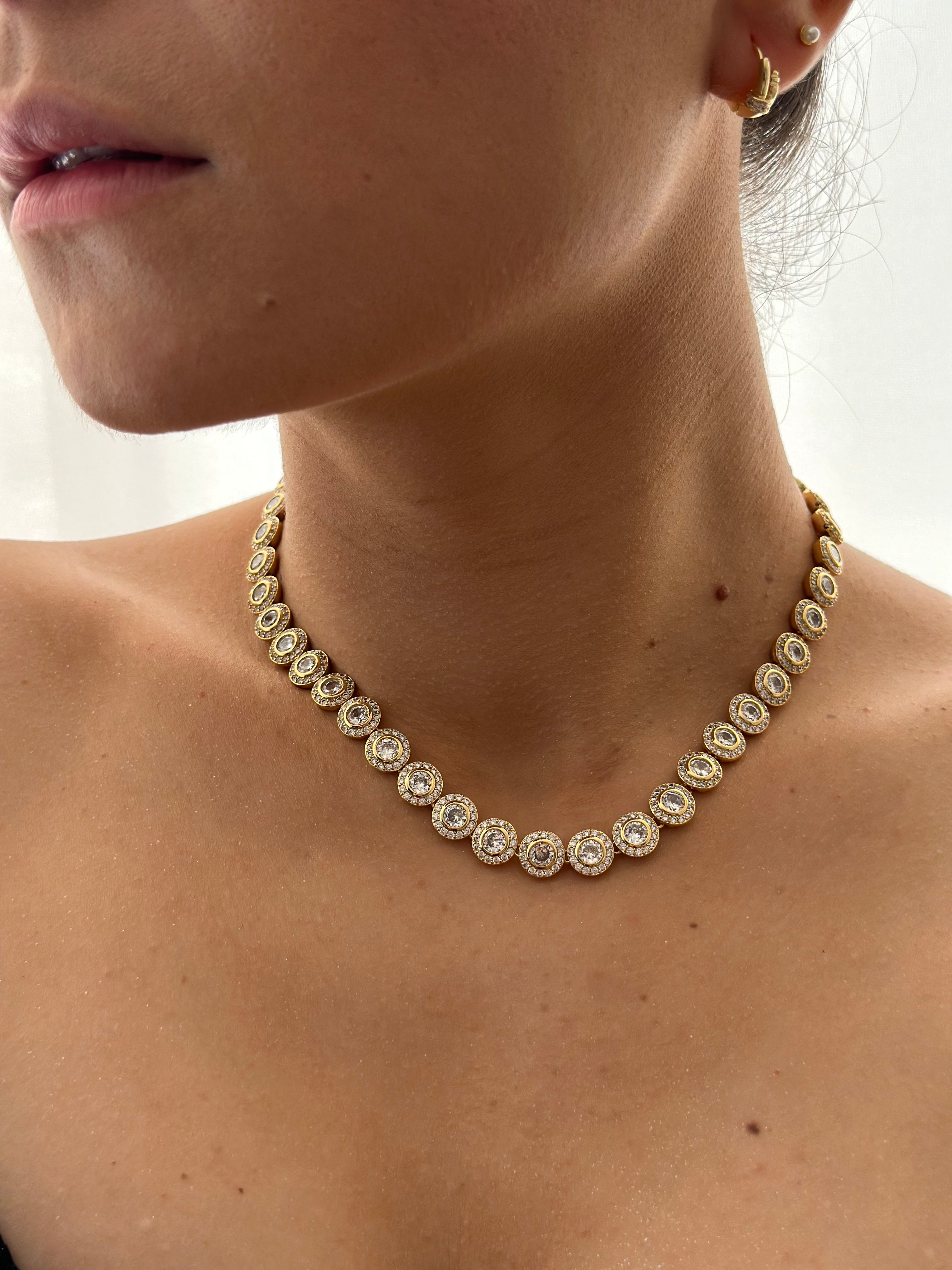 Collar Angelic Swk Broche Graduable Dorado