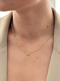 Collar Doble Destello Verde