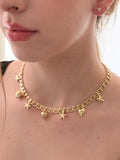 Collar Eslabones Multicharm Rodio