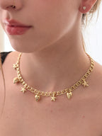 Collar Eslabones Multicharm Rodio