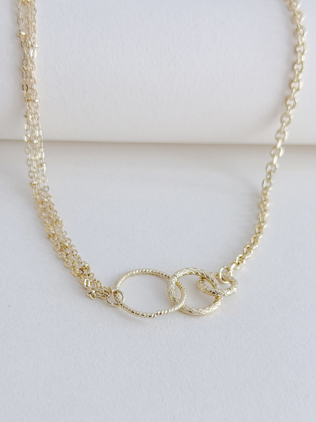 Collar Mix Aros  Rodio