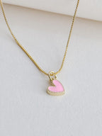 Collar Minimalist Corazon Blanco