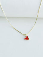 Collar Minimalist Corazon Terracota