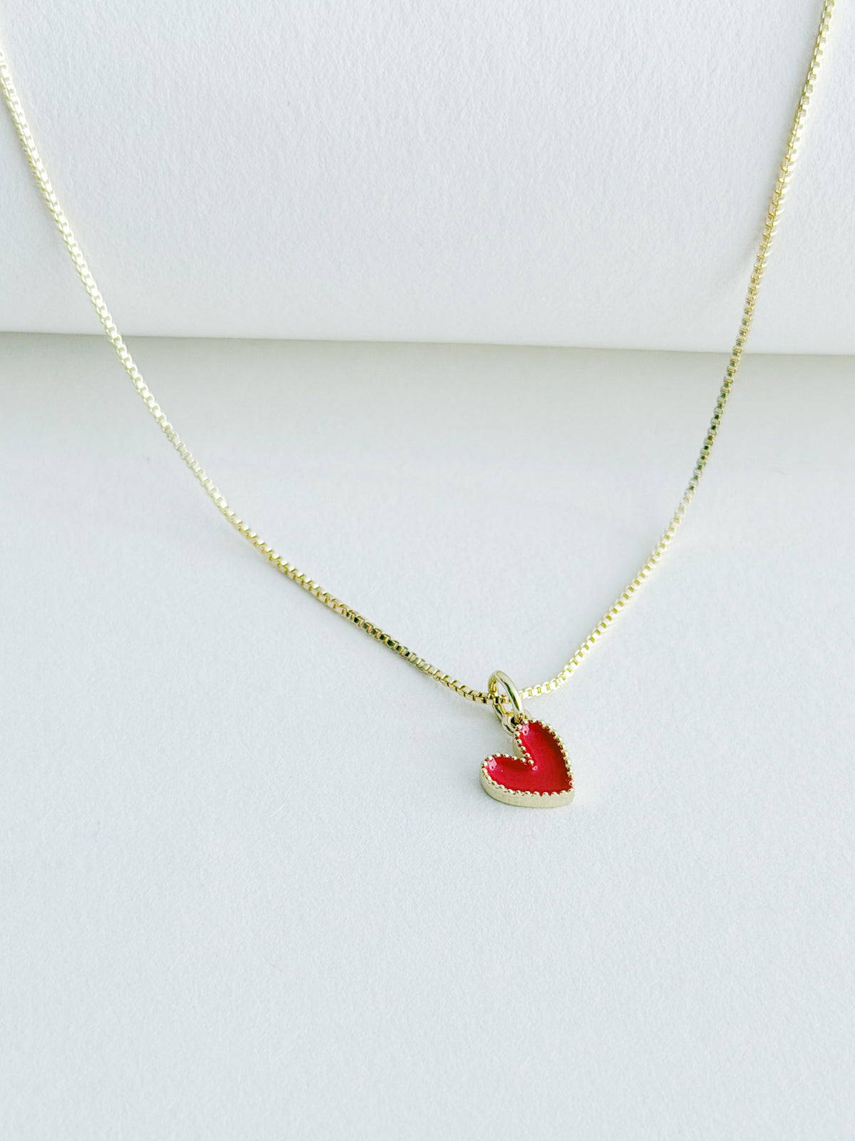 Collar Minimalist Corazon Terracota