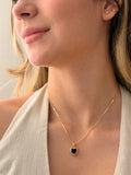 Collar Corazon Verde Esmeralda