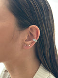 Earcuff Cristal Rodio