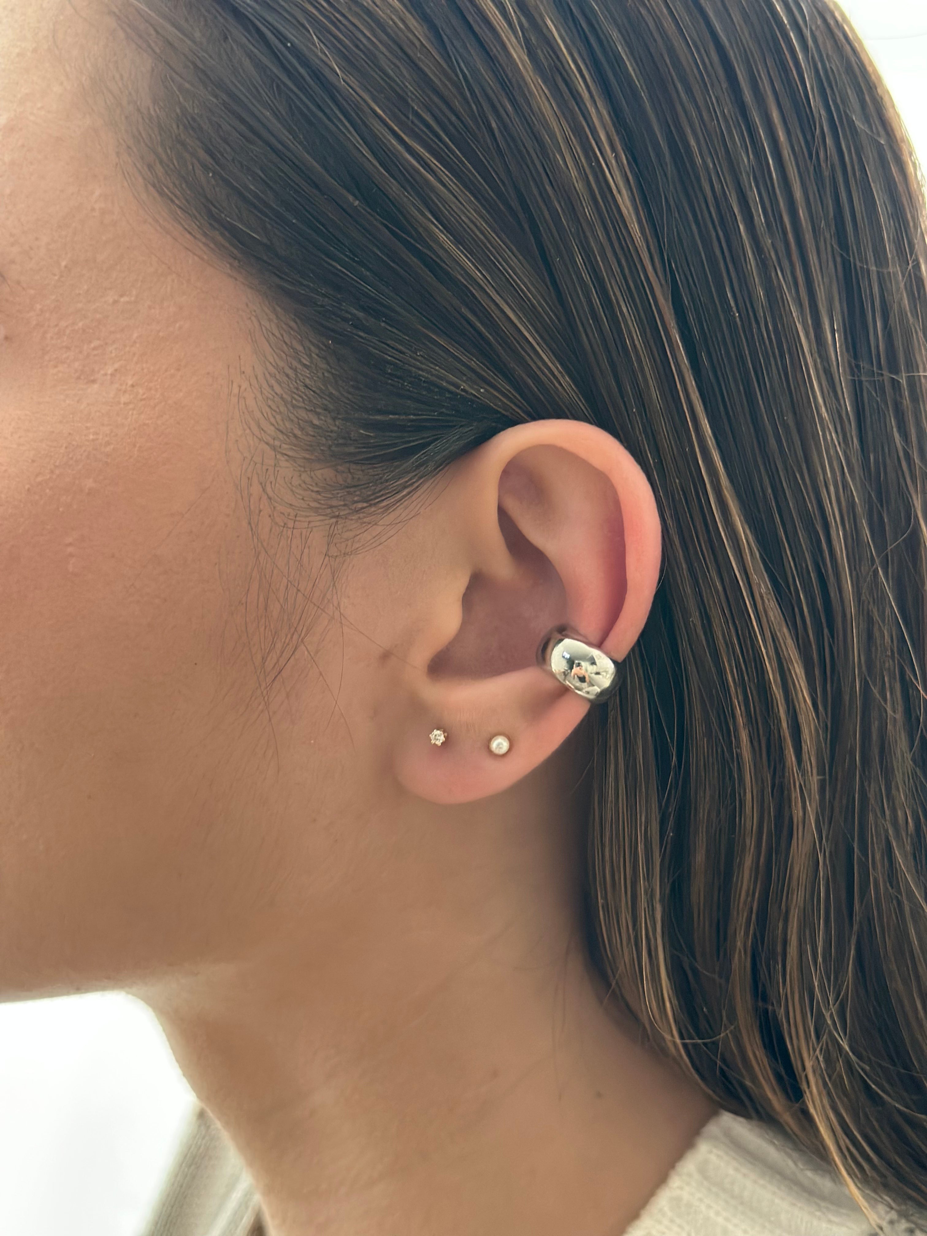 Earcuff Chunky Plateado