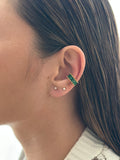 Earcuff Zircones Esmeralda Baguette