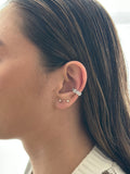 Earcuff Baguette Plateado