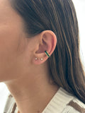 Earcuff Zircones Baguette Esmeralda